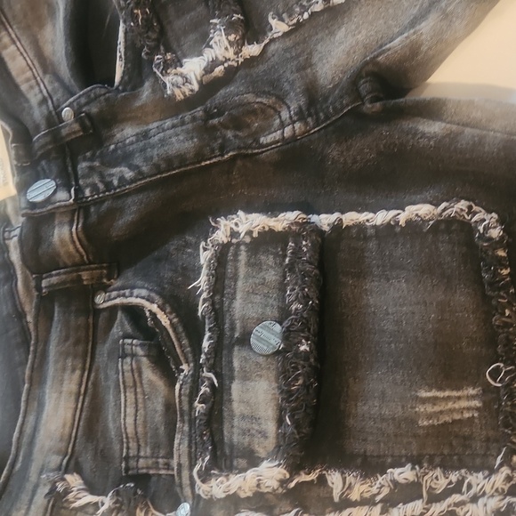 FWRD Denim Distressed Black Denim Jeans - Picture 4 of 9